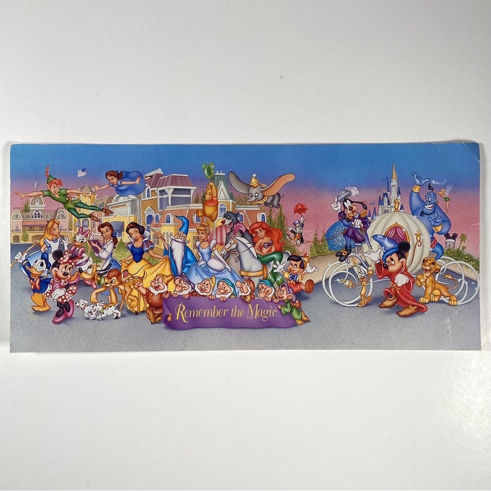 NEW vintage never opened DISNEY 25th anniversary poster Remember the Magic